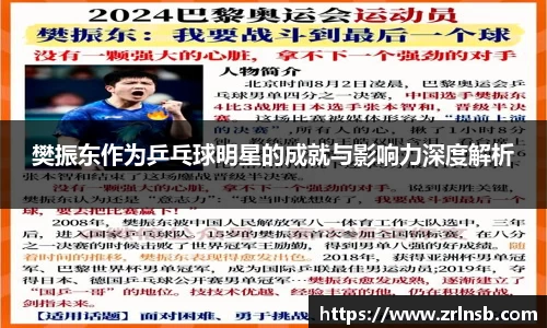 樊振东作为乒乓球明星的成就与影响力深度解析